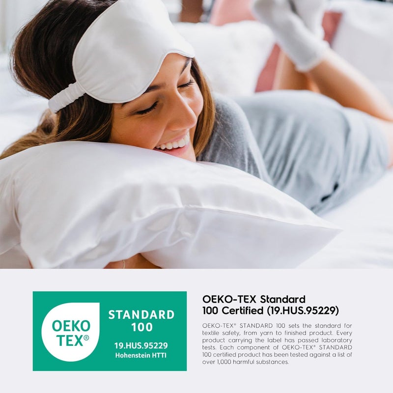 Tafts Pillow Cases - 22mm 100% Pure Mulberry 6A Silk Pillowcase for Hair & Skin with Zipper Closure, Cooling, Natural, Organic, Double Sided Silk Pillow Case (Nude, King 20x36, 1pc) - Image 5